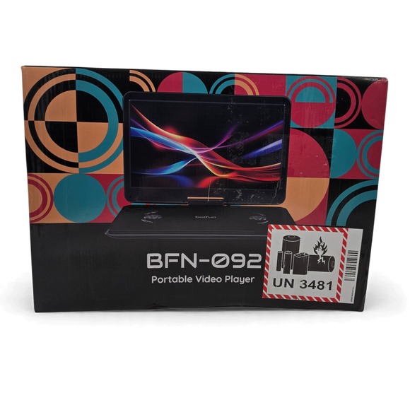 BOIFUN Portable DVD Player 15.6" Screen USB SD Card TV Output 6 Hour Battery - Picture 3 of 13